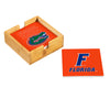 Florida Gators Coaster Set 4 Piece with Wood Caddy - Evergreen Enterprises