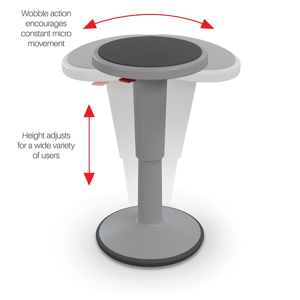 Hierarchy Height Adjustable Grow Stool- Short Stool (Red) - BALT