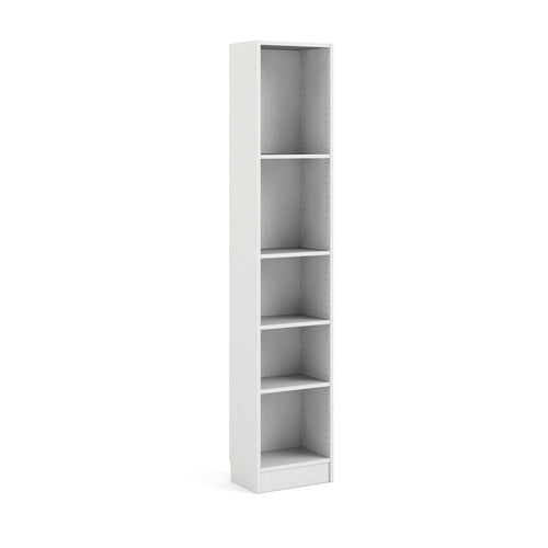 Basic Tall Narrow 5 Shelf Bookcase - White - Tvilum