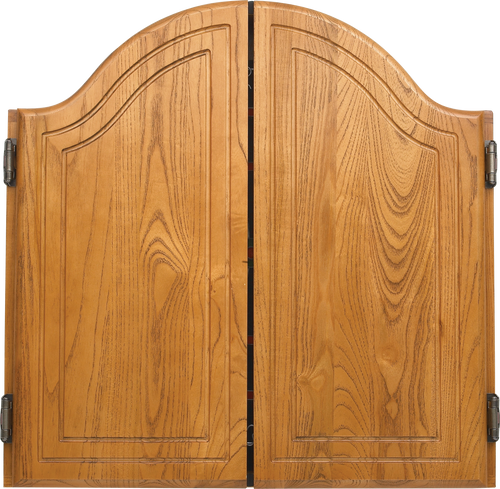 Action 40-0255 Arched Oak Cabinet - Oak Dart Cabinets