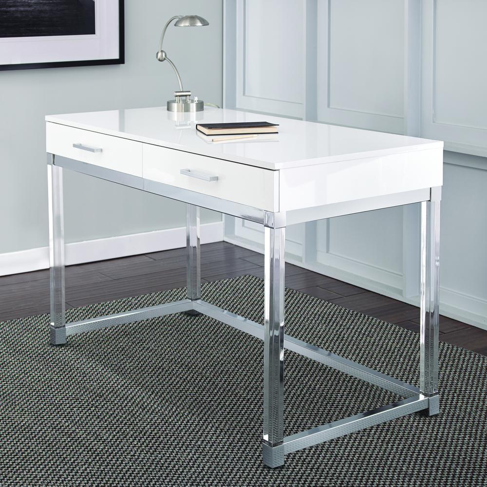 Everett Desk, White - Steve Silver