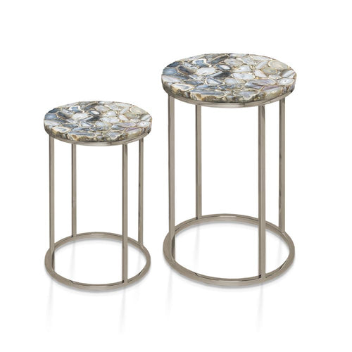 Onyx Agate Top Nesting Table - Steve Silver