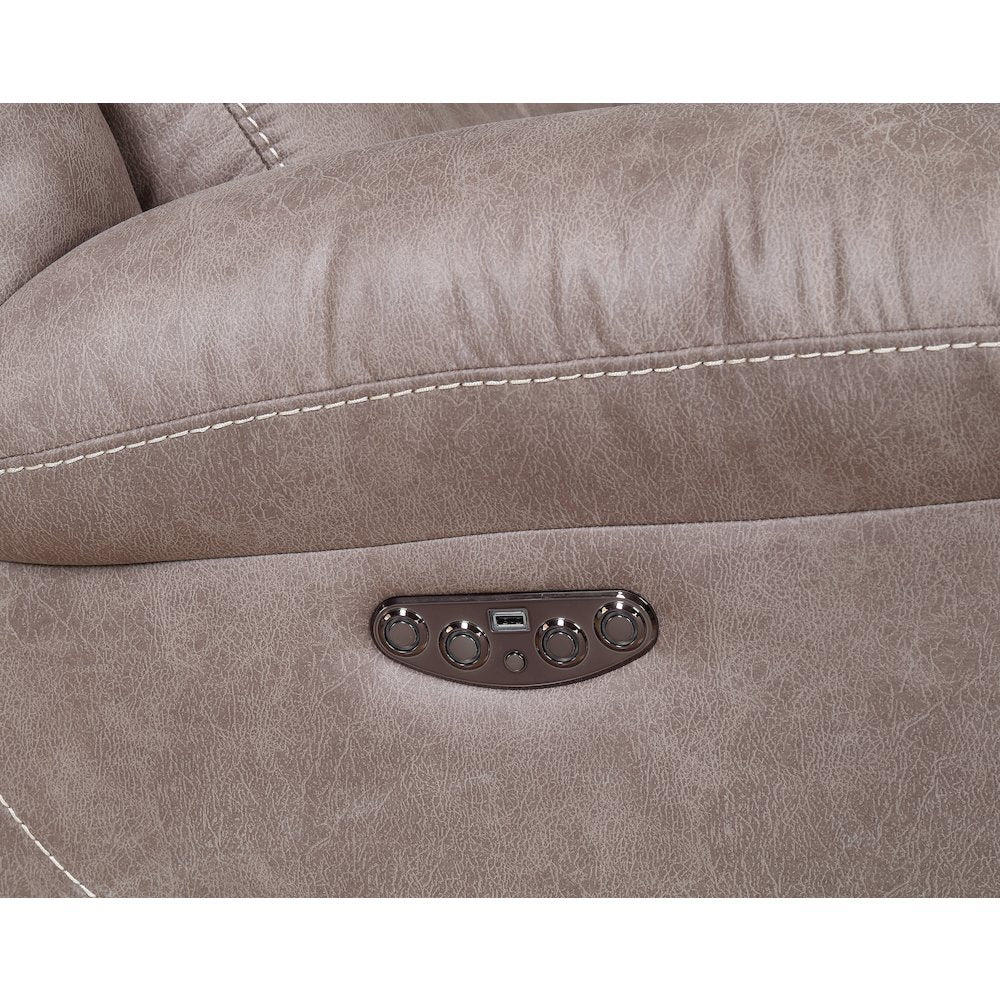 Aria Power Recliner Sofa - Desert Sand - Steve Silver