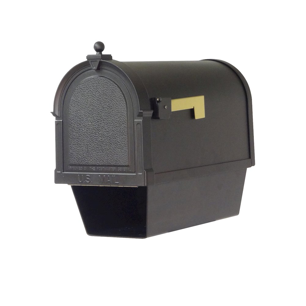 Curbside Mailbox with Newspaper Tube, Locking Insert and Fresno Mailbox Post - Special Lite Products