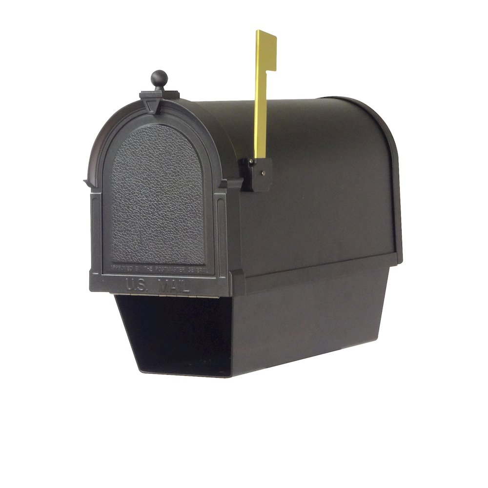 Curbside Mailbox with Newspaper Tube, Locking Insert and Fresno Mailbox Post - Special Lite Products