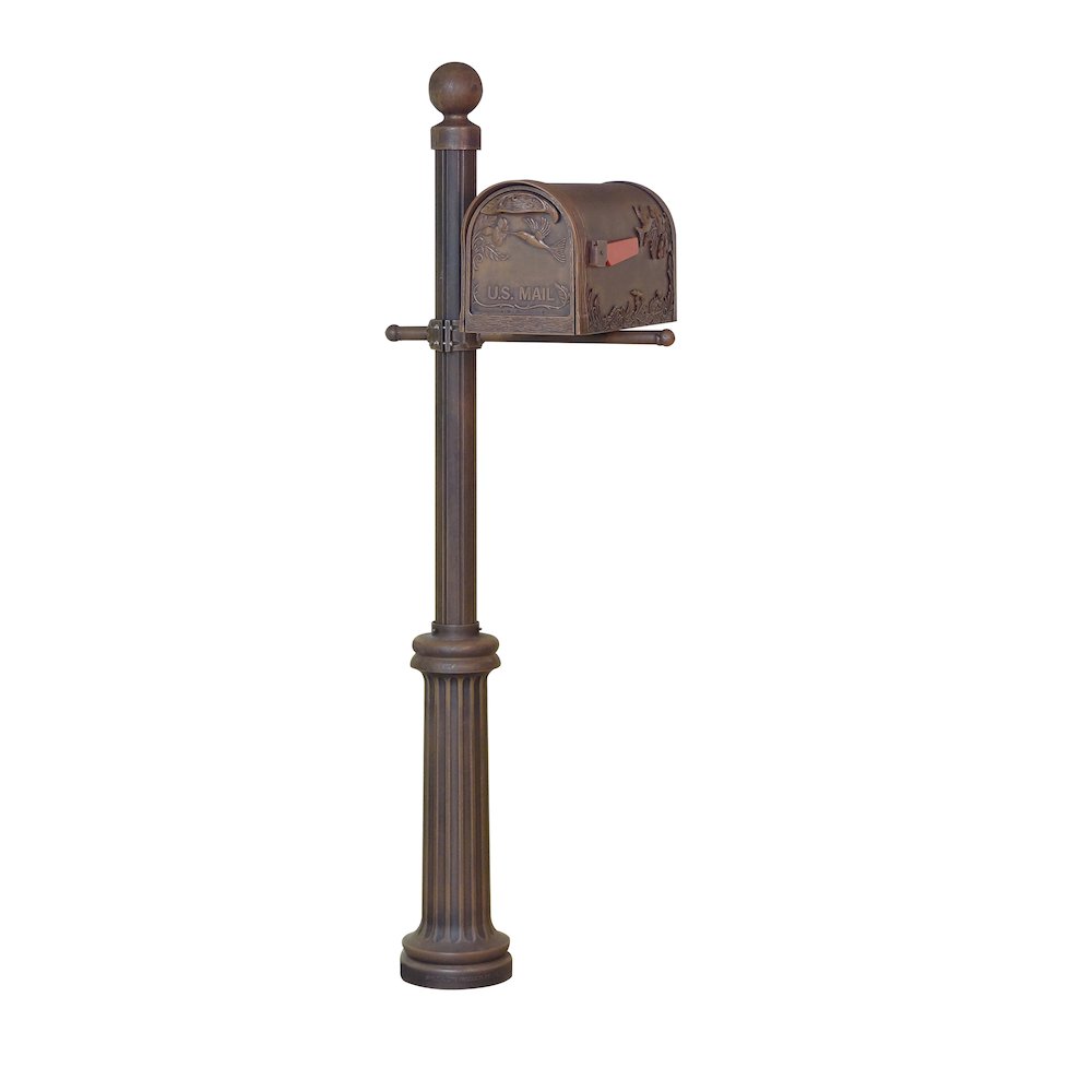 Hummingbird Curbside Mailbox, Locking Insert and Fresno Mailbox Post - Special Lite Products