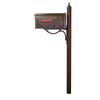 Hummingbird Curbside Mailbox with Locking Insert and Richland Mailbox Post - Special Lite Products