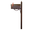 Hummingbird Curbside Mailbox with Locking Insert and Richland Mailbox Post - Special Lite Products