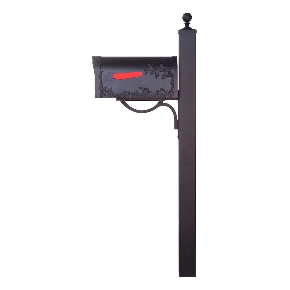 Hummingbird Curbside Mailbox with Locking Insert and Springfield Mailbox Post - Special Lite Products