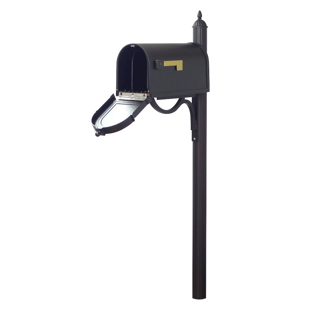 Berkshire Curbside Mailbox with Front Address Numbers and Richland Mailbox Post - Special Lite Products