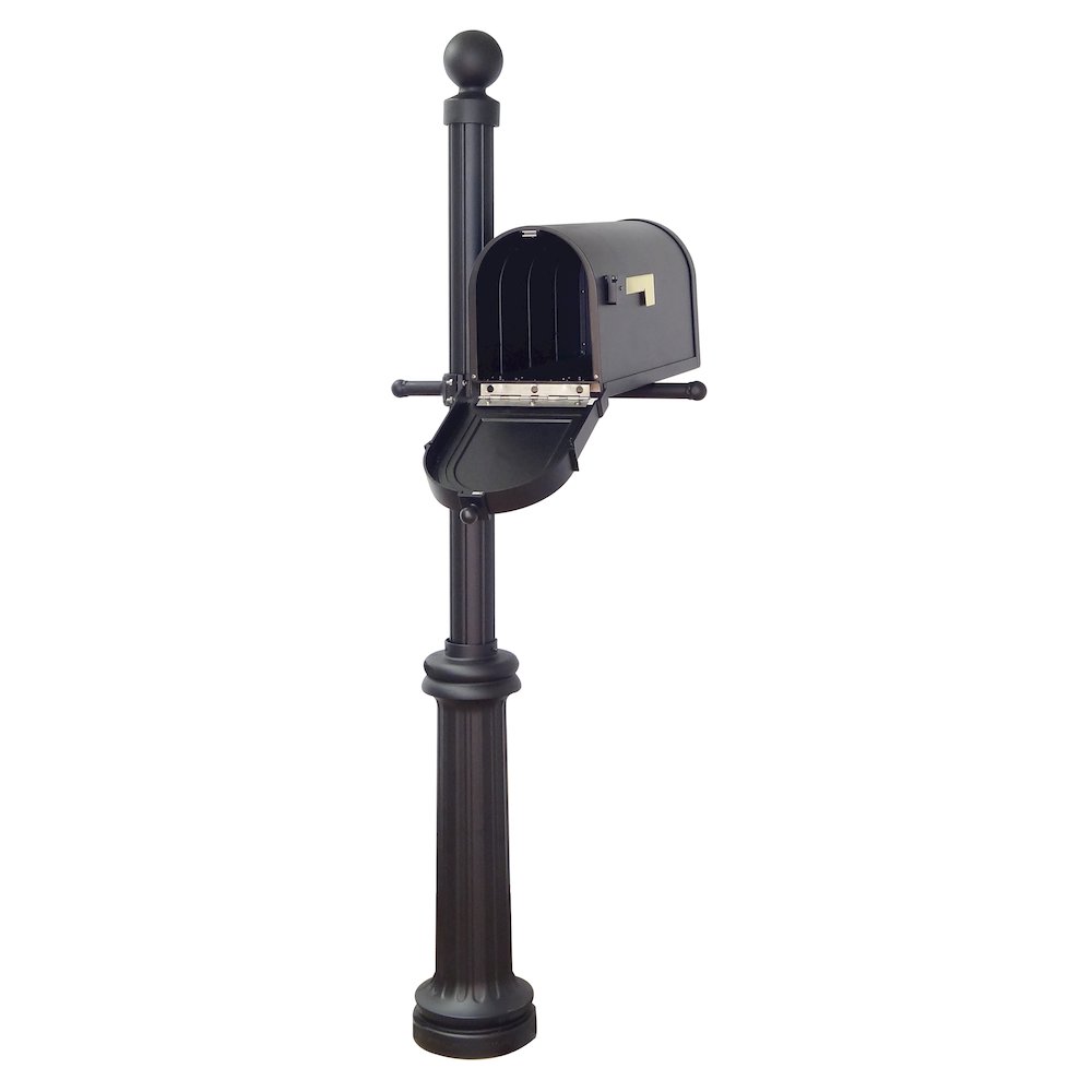 Berkshire Curbside Mailbox with Front Address Numbers and Fresno Mailbox Post - Special Lite Products