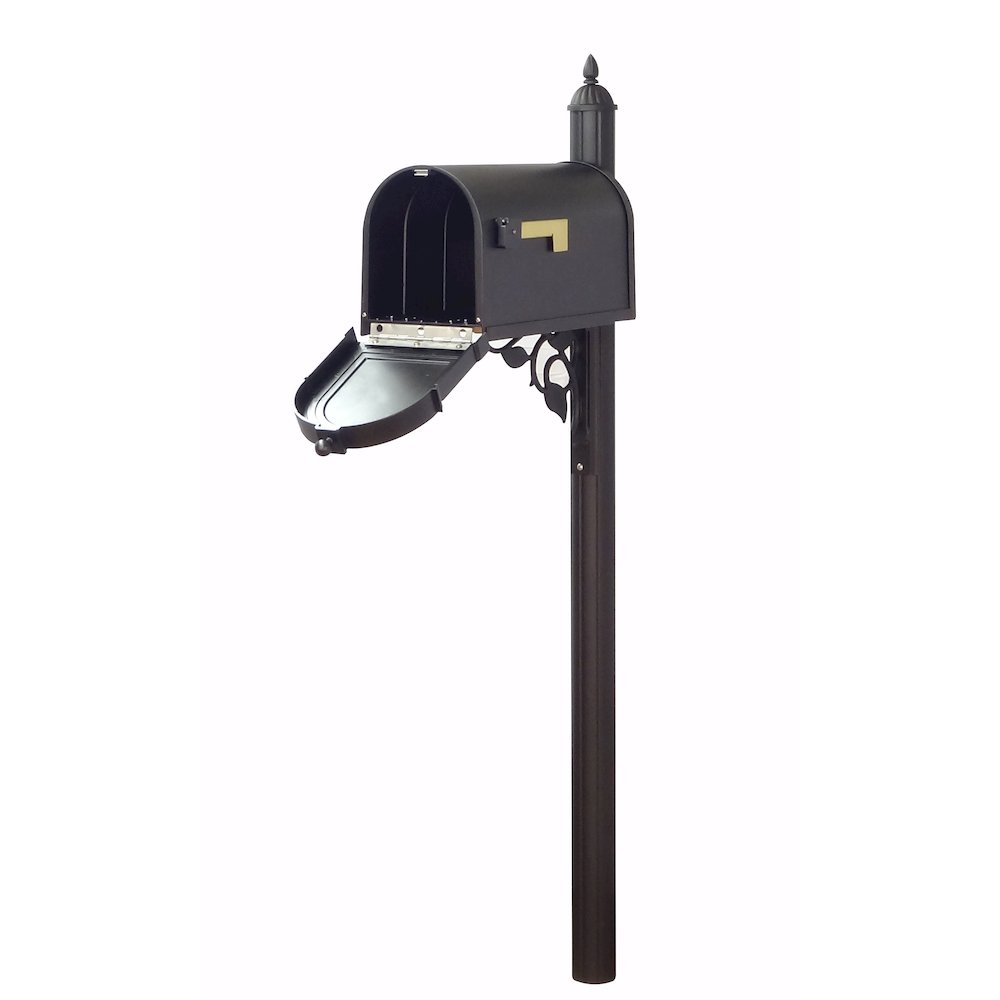 Berkshire Curbside Mailbox with Front Numbers and Albion Mailbox Post - Special Lite Products
