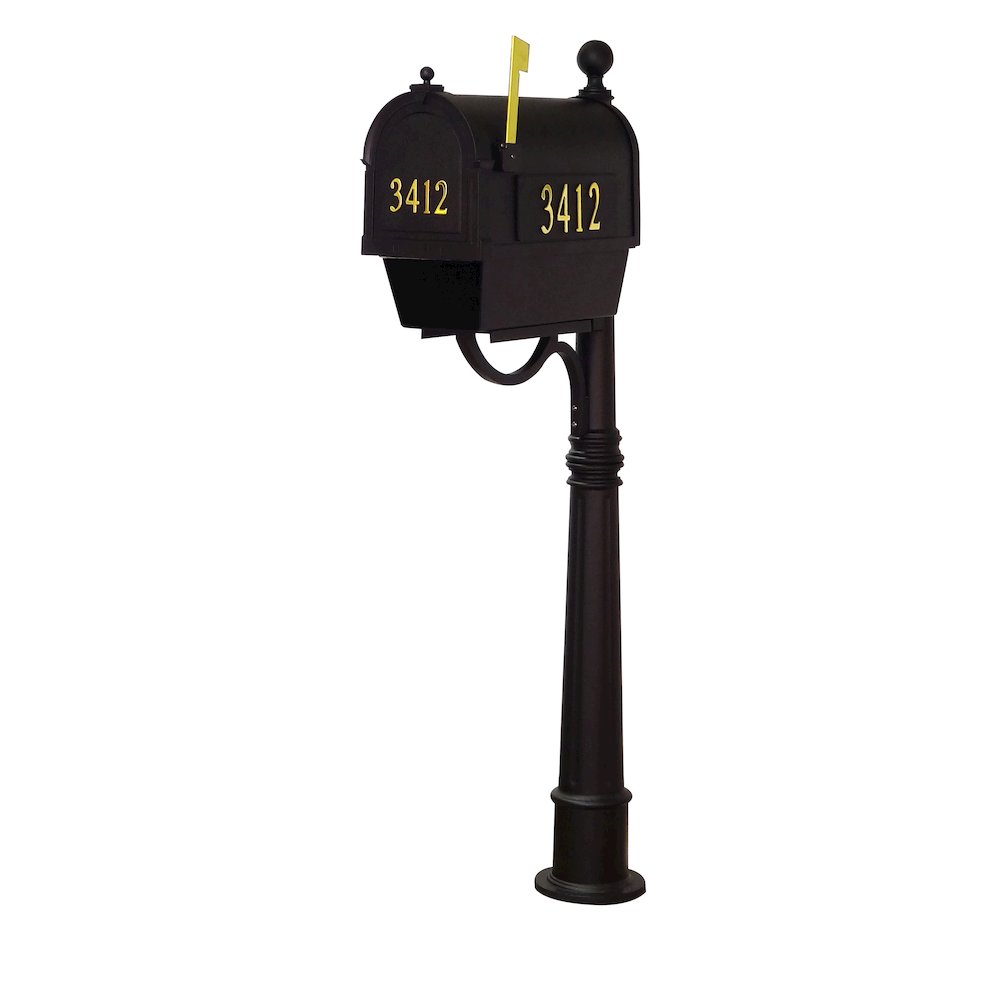 Curbside Mailbox with Front and Side Address Numbers, Newspaper Tube - Special Lite Products