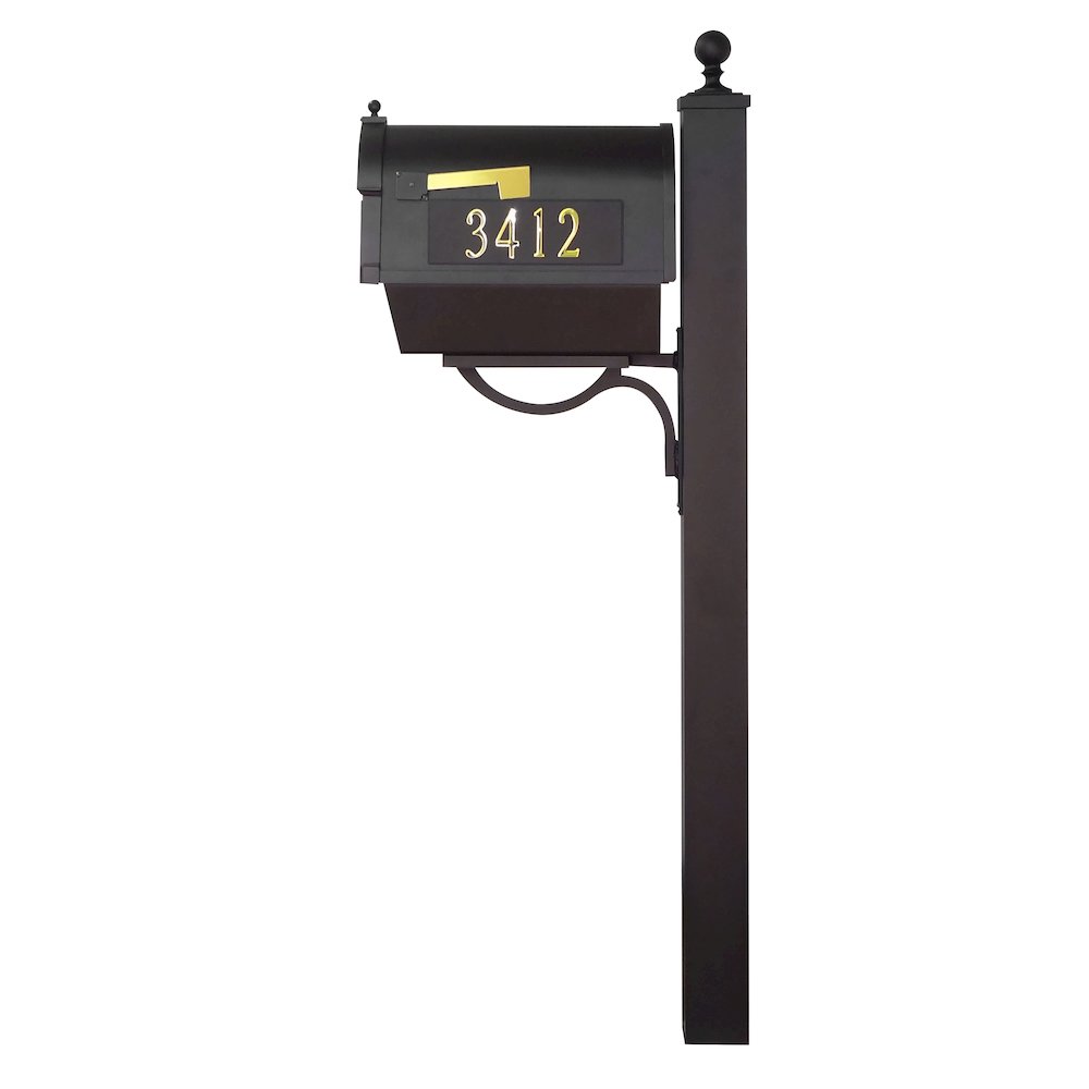 Curbside Mailbox with Front and Side Address Numbers, Newspaper Tube - Special Lite Products