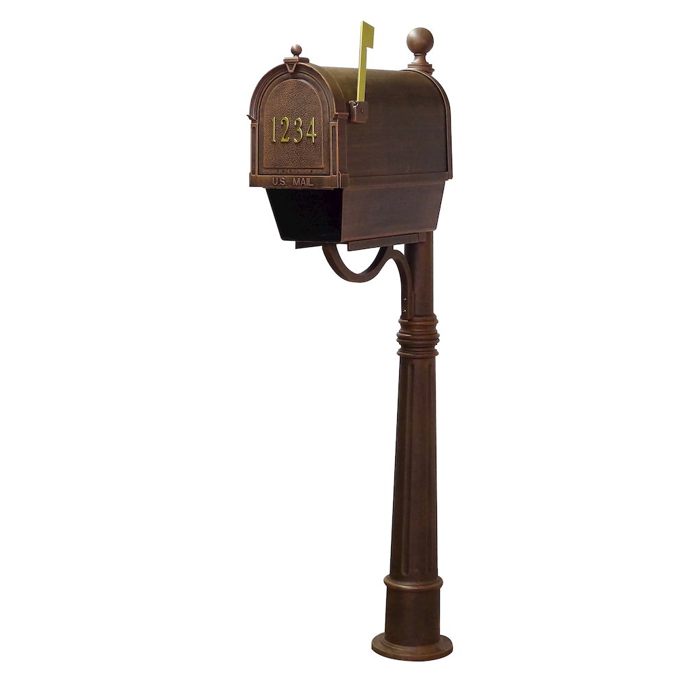 Curbside Mailbox with Front Address Numbers, Newspaper Tube - Special Lite Products