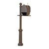 Curbside Mailbox with Newspaper Tube, Locking Insert and Fresno Mailbox Post - Special Lite Products