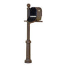 Curbside Mailbox with Newspaper Tube, Locking Insert and Fresno Mailbox Post - Special Lite Products
