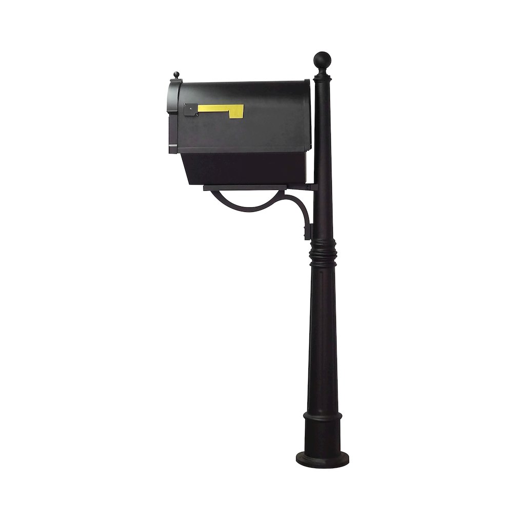 Curbside Mailbox with Newspaper Tube, Locking Insert and Ashland Mailbox Post - Special Lite Products