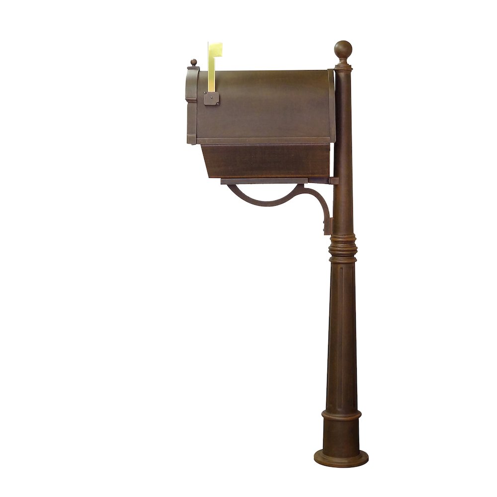 Curbside Mailbox with Newspaper Tube, Locking Insert and Ashland Mailbox Post - Special Lite Products