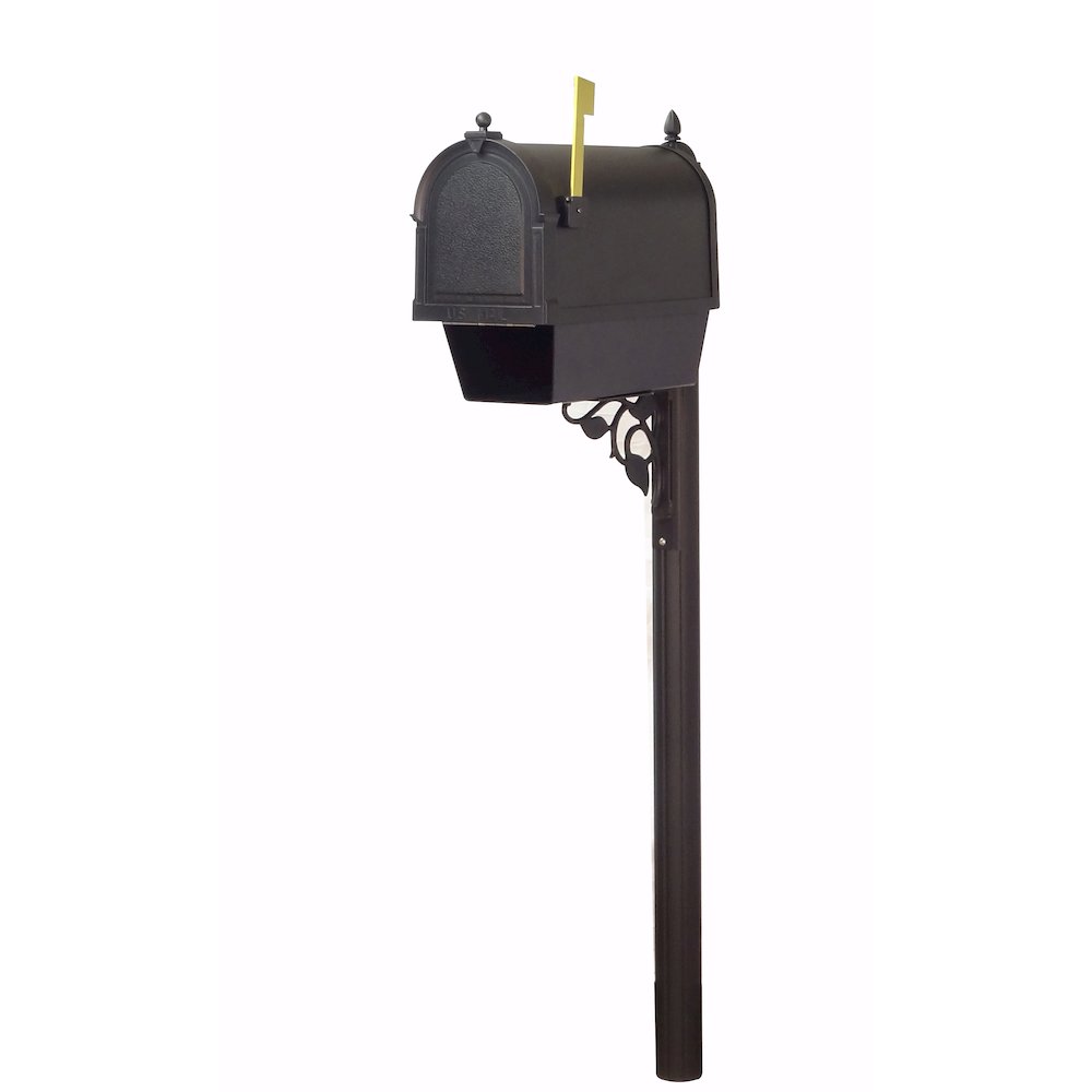 Curbside Mailbox with Newspaper Tube, Locking Insert and Albion Mailbox Post - Special Lite Products