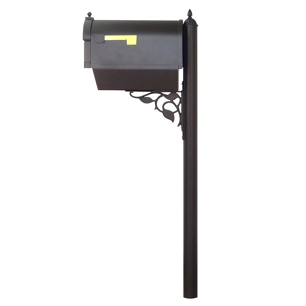 Curbside Mailbox with Newspaper Tube, Locking Insert and Albion Mailbox Post - Special Lite Products