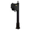 Curbside Mailbox with Newspaper Tube and Springfield Mailbox Post with Base - Special Lite Products