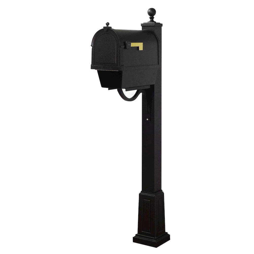 Curbside Mailbox with Newspaper Tube and Springfield Mailbox Post with Base - Special Lite Products