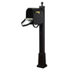 Curbside Mailbox with Newspaper Tube and Springfield Mailbox Post with Base - Special Lite Products