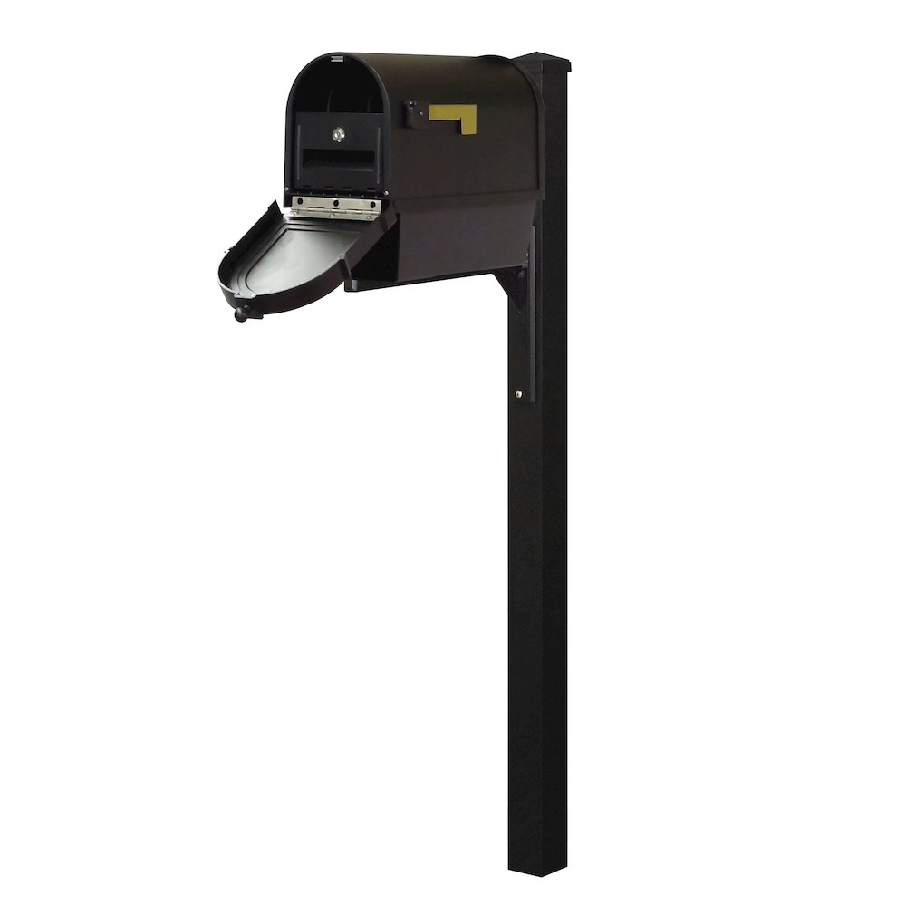 Berkshire Curbside Mailbox with Newspaper Tube and Wellington Mailbox Post - Special Lite Products