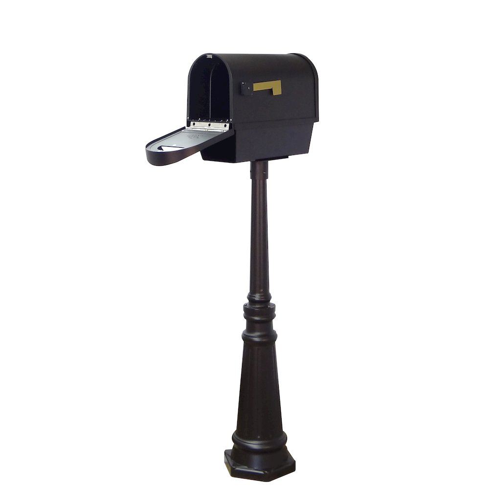 Curbside Mailbox with Newspaper Tube and Tacoma Mailbox with Direct Burial Kit - Special Lite Products