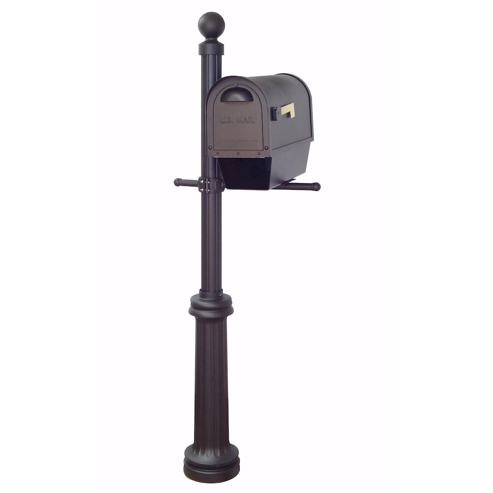 Classic Curbside Mailbox with Newspaper Tube, Locking Insert and Fresno Mailbox - Special Lite Products