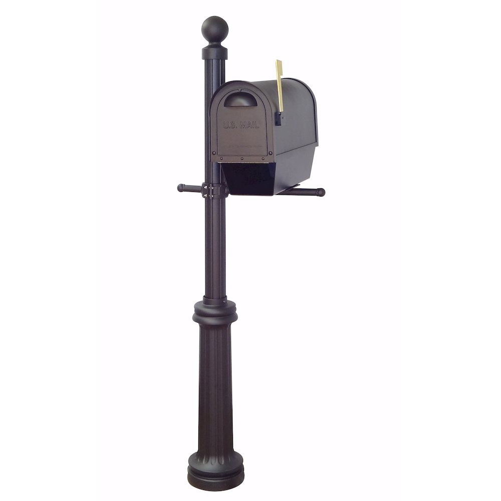 Classic Curbside Mailbox with Newspaper Tube, Locking Insert and Fresno Mailbox - Special Lite Products