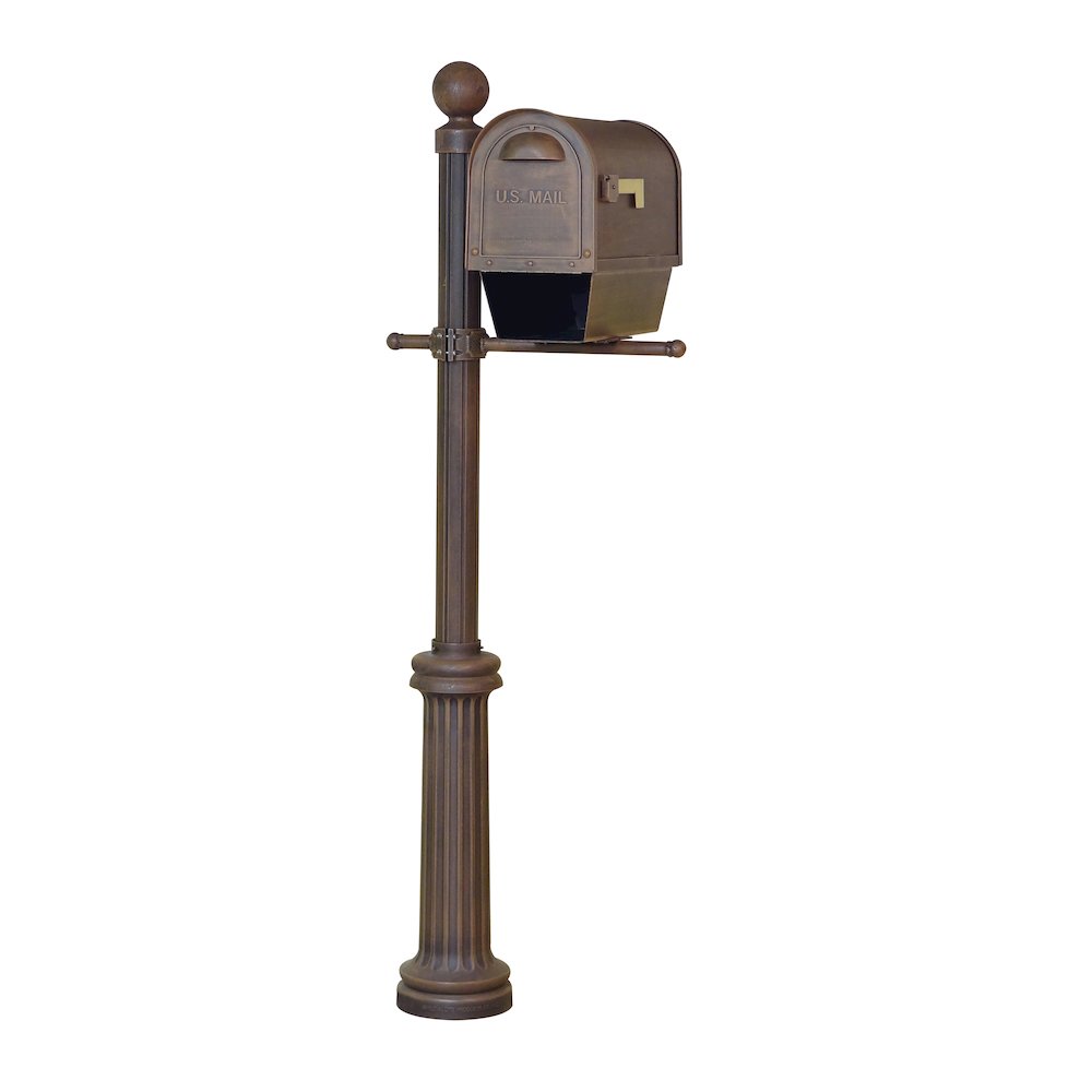 Classic Curbside Mailbox with Newspaper Tube, Locking Insert and Fresno Mailbox - Special Lite Products