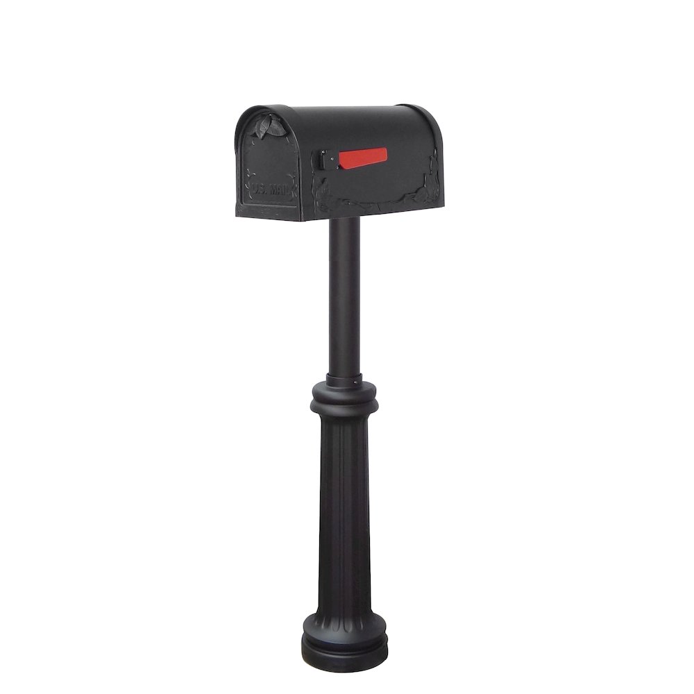 Floral Curbside Mailbox, Locking Insert and Bradford Mailbox Post - Special Lite Products