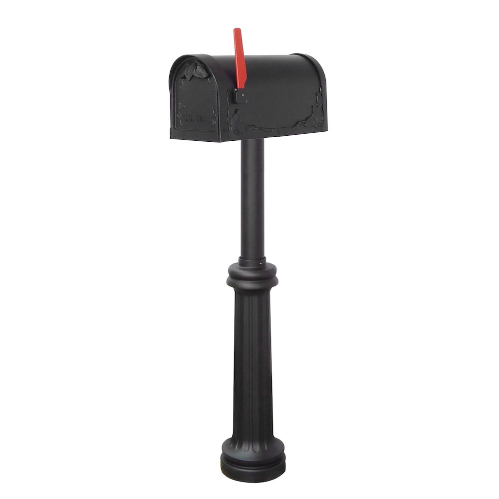 Floral Curbside Mailbox, Locking Insert and Bradford Mailbox Post - Special Lite Products