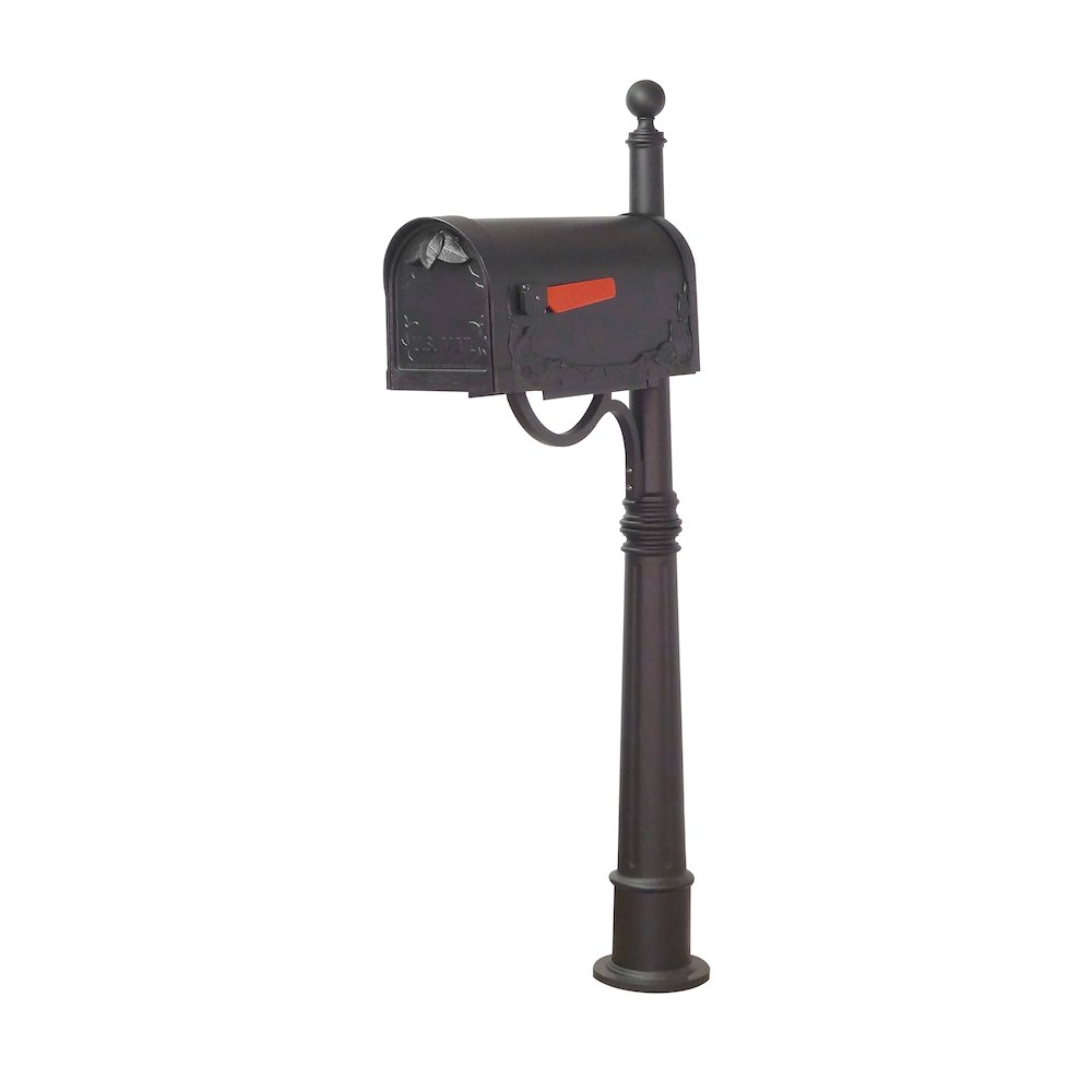 Floral Curbside Mailbox with Locking Insert and Ashland Mailbox Post - Special Lite Products