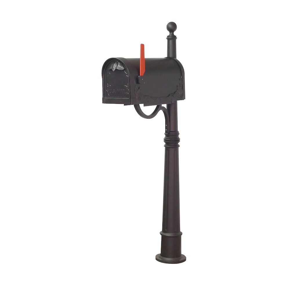 Floral Curbside Mailbox with Locking Insert and Ashland Mailbox Post - Special Lite Products