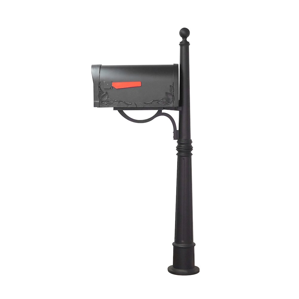Floral Curbside Mailbox with Locking Insert and Ashland Mailbox Post - Special Lite Products