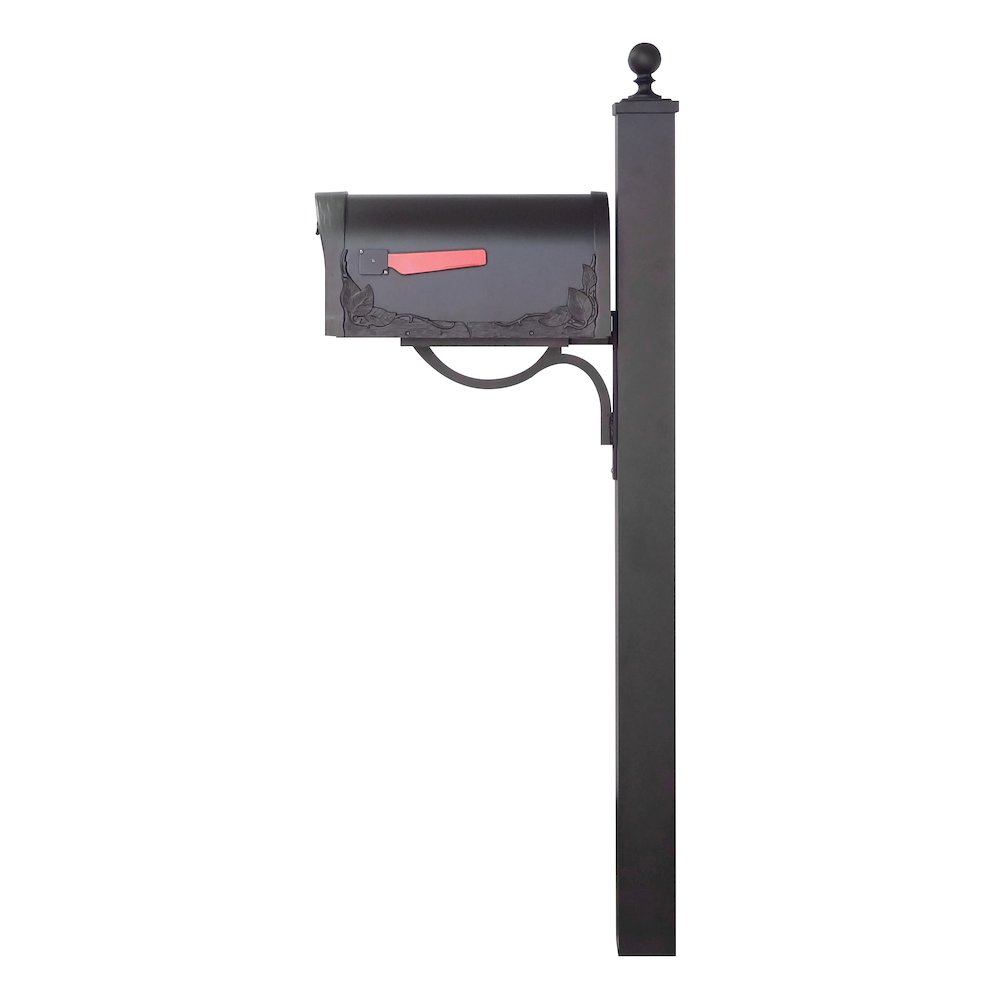Floral Curbside Mailbox with Locking Insert and Springfield Mailbox Post - Special Lite Products