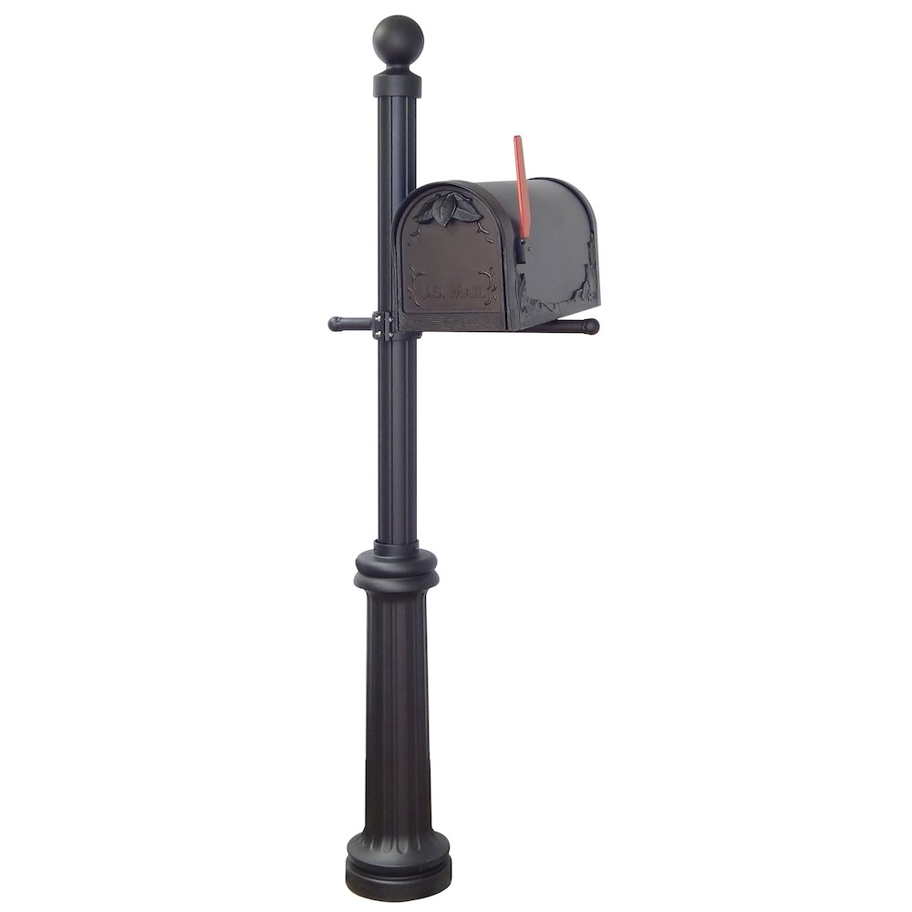 Floral Curbside Mailbox, Locking Insert and Fresno Mailbox Post - Special Lite Products