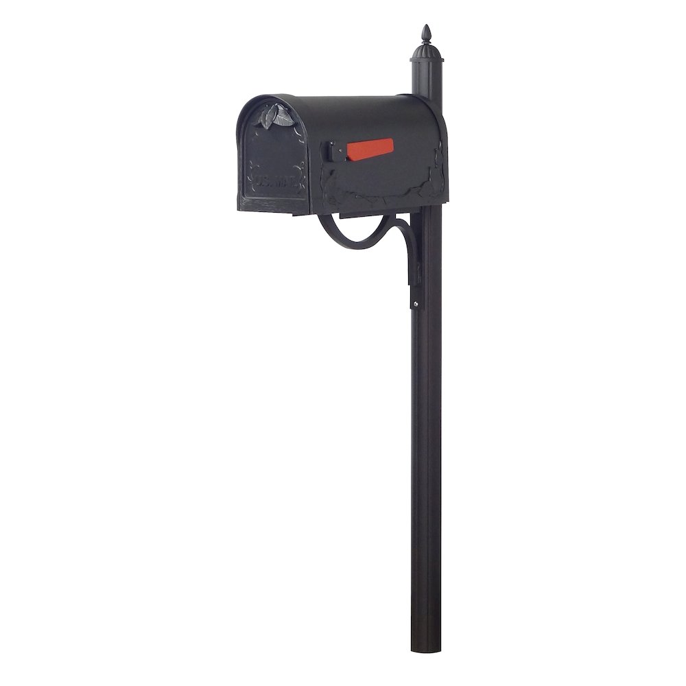 Floral Curbside Mailbox with Locking Insert and Richland Mailbox Post - Special Lite Products