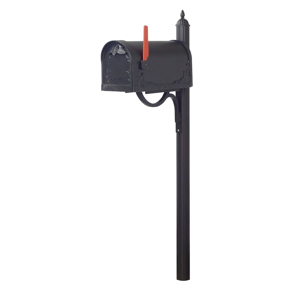 Floral Curbside Mailbox with Locking Insert and Richland Mailbox Post - Special Lite Products