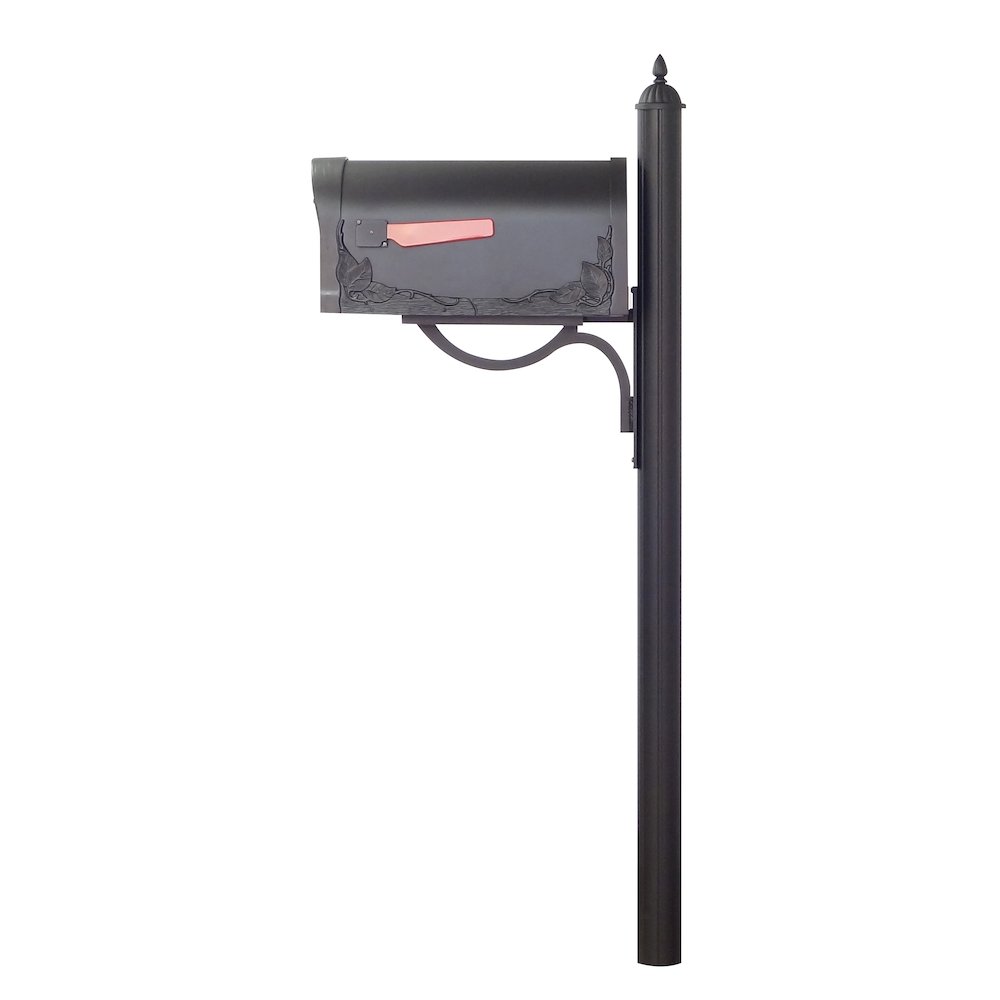 Floral Curbside Mailbox with Locking Insert and Richland Mailbox Post - Special Lite Products