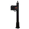 Floral Curbside Mailbox with Locking Insert and Springfield Mailbox with Base - Special Lite Products