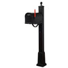 Floral Curbside Mailbox with Locking Insert and Springfield Mailbox with Base - Special Lite Products