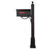 Floral Curbside Mailbox with Locking Insert and Springfield Mailbox with Base - Special Lite Products