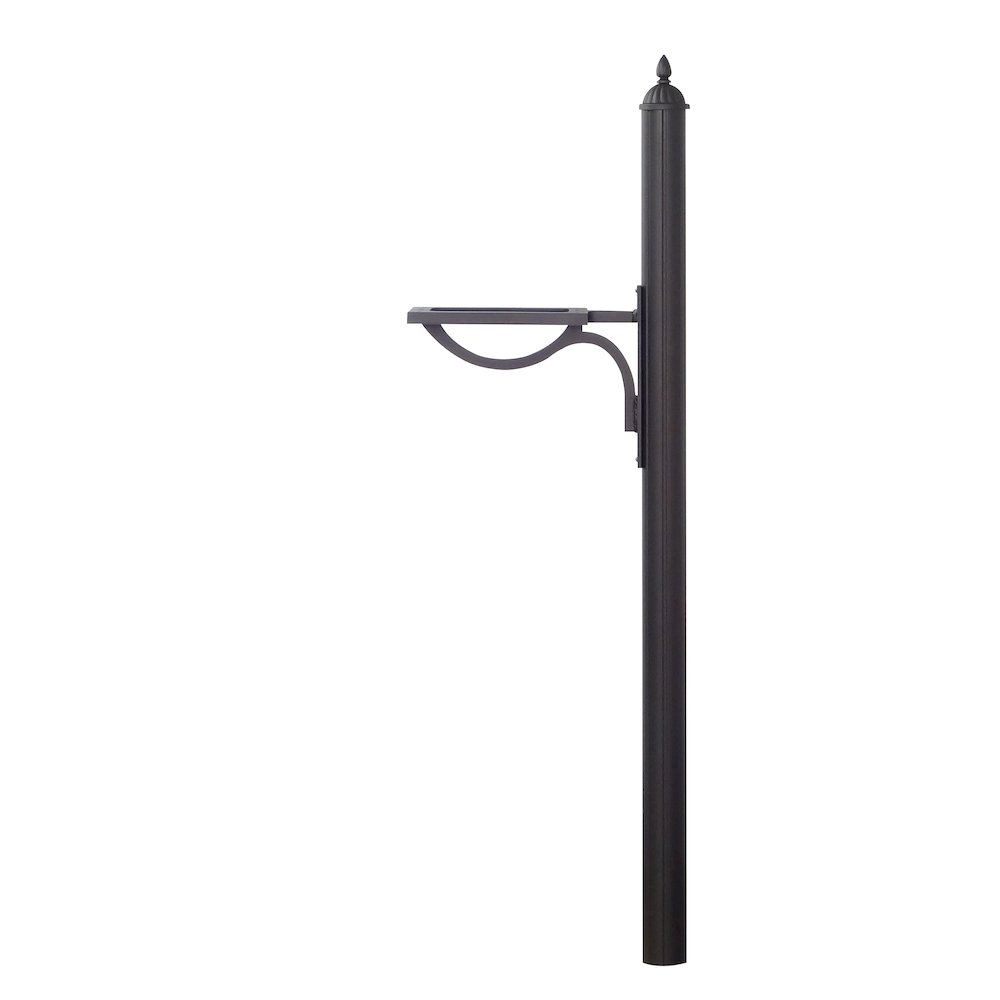 Curbside Mailbox with Front and Side Address Numbers and Richland Mailbox Post - Special Lite Products