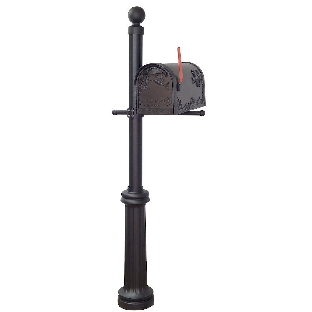 Hummingbird Curbside Mailbox, Locking Insert and Fresno Mailbox Post - Special Lite Products