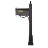 Curbside Mailbox with Front Numbers and Springfield Mailbox Post with Base - Special Lite Products