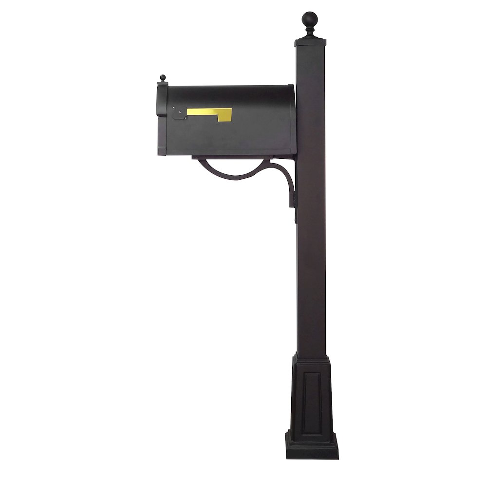Curbside Mailbox with Front Numbers and Springfield Mailbox Post with Base - Special Lite Products